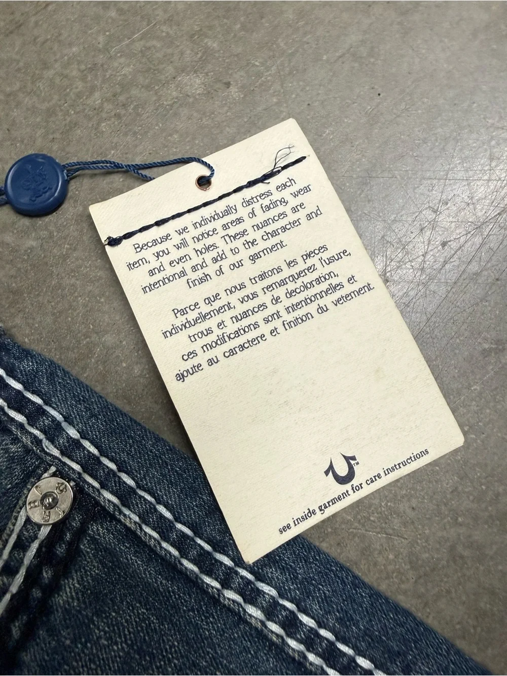 True Religion Super QT Natural Straight Raw Cut Off Jean Shorts Men’s 38 NEW